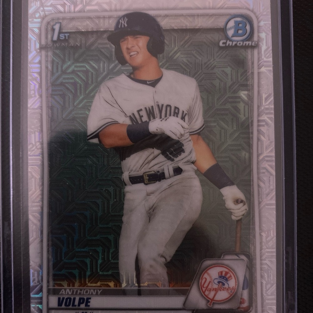 Anthony Volpe Rookie card mega mojo refractor 2020 bowman chrome